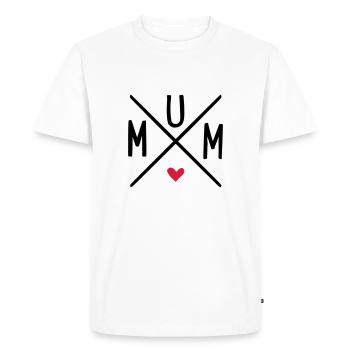 mum - T-shirt Premium bio Homme - blanc - Devant - Nico (187cm)