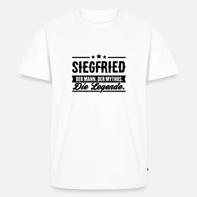 Mann Mythos Legende Siegfried - Männer Premium Bio T-Shirt - Weiß