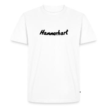 Hammerhart - Men's Premium Organic T-Shirt - white - Front - Nico (187cm)