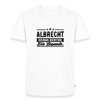 Man Myth Legend Albrecht - T-shirt Premium bio Homme - blanc - Devant - Nico (187cm)
