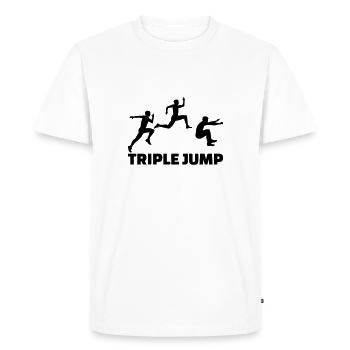Triple Jump - T-shirt Premium bio Homme - blanc - Devant - Nico (187cm)