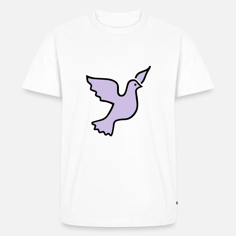 Taube - Männer Premium Bio T-Shirt - Weiß