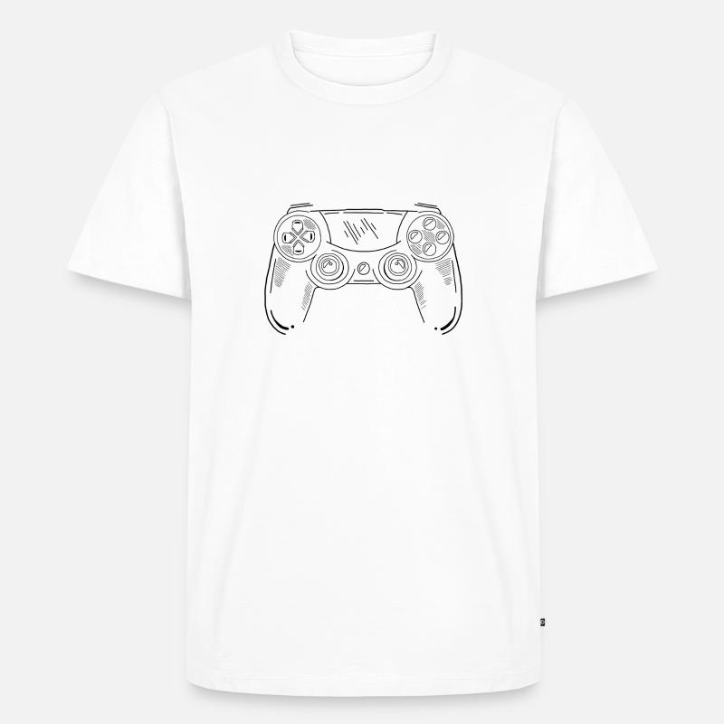 Controller - Männer Premium Bio T-Shirt - Weiß