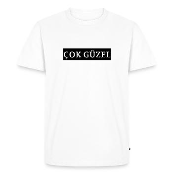 çok güzel Black - Men's Premium Organic T-Shirt - white - Front - Nico (187cm)