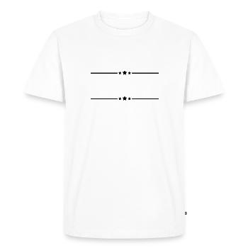 2 star lines - Men's Premium Organic T-Shirt - white - Front - Nico (187cm)