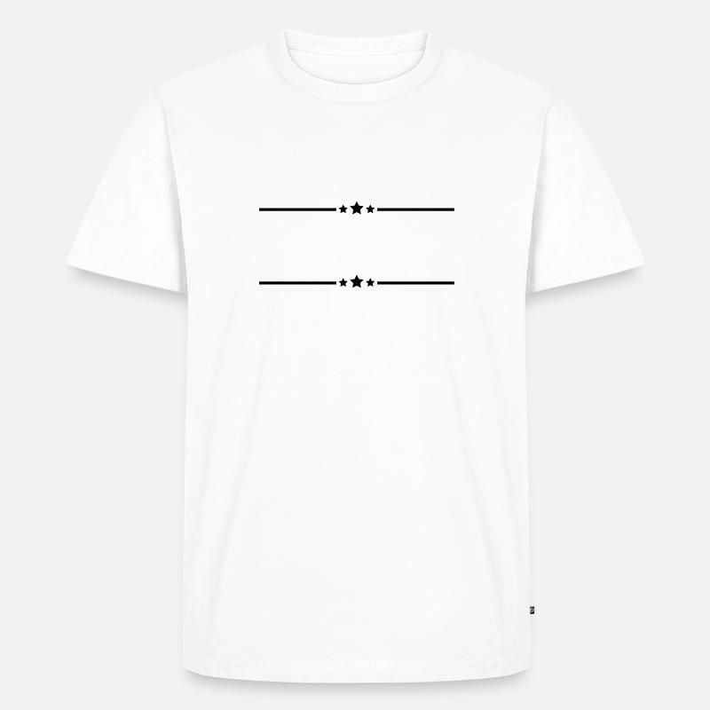 Lignes 2 étoiles - T-shirt Premium bio Homme - blanc