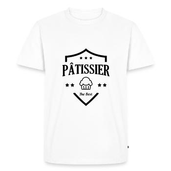 Pâtissier / Pâtisserie / Cuisine / Chef / Gâteau - Men's Premium Organic T-Shirt - white - Front - Nico (187cm)