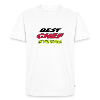 Best chef in the world - T-shirt Premium bio Homme - blanc - Devant - Nico (187cm)