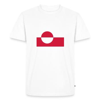 Flagge Grönland; Greenland - T-shirt Premium bio Homme - blanc - Devant - Nico (187cm)