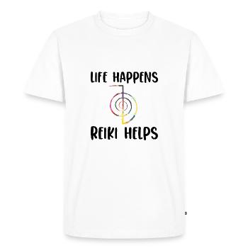 Reiki - T-shirt Premium bio Homme - blanc - Devant - Nico (187cm)