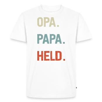 Grand-papa héros fête des pères Idée - T-shirt Premium bio Homme - blanc - Devant - Nico (187cm)