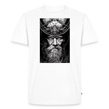 Odin Dieu Viking - T-shirt Premium bio Homme - blanc - Devant - Nico (187cm)