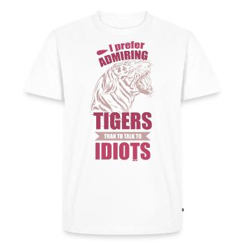 I prefer Tiger - Men's Premium Organic T-Shirt - white - Front - Nico (187cm)