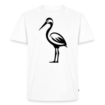 Simple petite cigogne - T-shirt Premium bio Homme - blanc - Devant - Nico (187cm)
