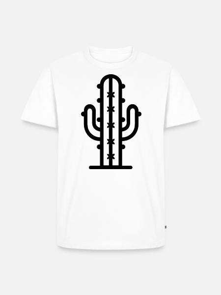 Cactus - Men's Premium Organic T-Shirt - white