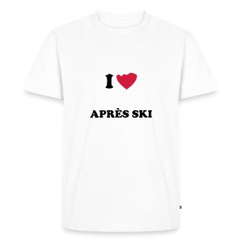 J'aime Apres Ski - T-shirt Premium bio Homme - blanc - Devant - Nico (187cm)