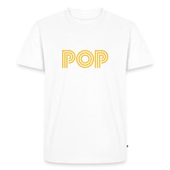 pop - Men's Premium Organic T-Shirt - white - Front - Nico (187cm)