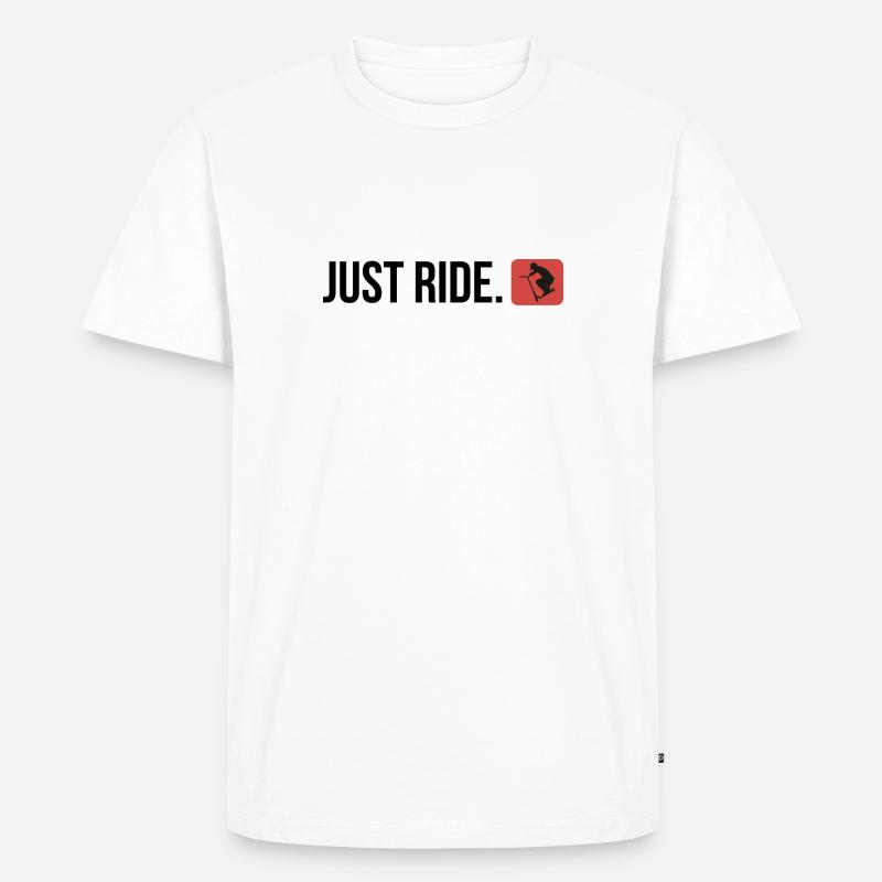 Just ride 8 - Männer Premium Bio T-Shirt - Weiß
