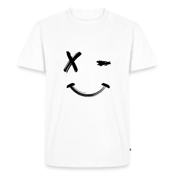 Smile - T-shirt Premium bio Homme - blanc - Devant - Nico (187cm)