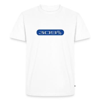 Logo 309% - T-shirt Premium bio Homme - blanc - Devant - Nico (187cm)