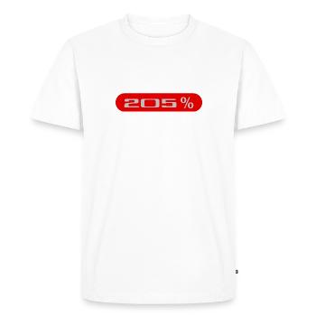 Logo 205% - T-shirt Premium bio Homme - blanc - Devant - Nico (187cm)