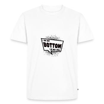 I am not Bottom. I am only small - Men's Premium Organic T-Shirt - white - Front - Nico (187cm)
