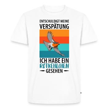 Vogelbeobachtung Vögel Beobachten Birding Vogel - Männer Premium Bio T-Shirt - Weiß - Vorne - Nico (187cm)