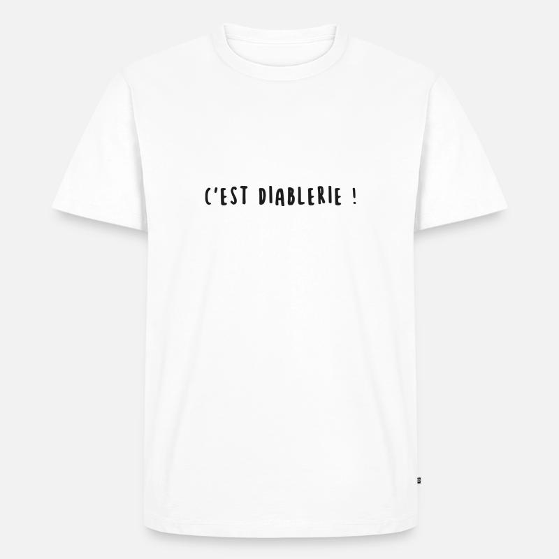 ZITAT IT'S DEVILRY - Männer Premium Bio T-Shirt - Weiß