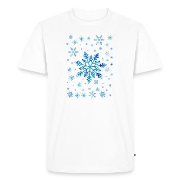 Snowflakes for him and her - Men's Premium Organic T-Shirt - white - Front - Nico (187cm)