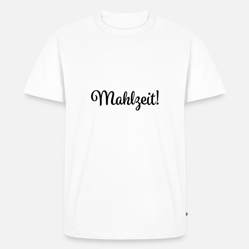 mahlzeit - Männer Premium Bio T-Shirt - Weiß