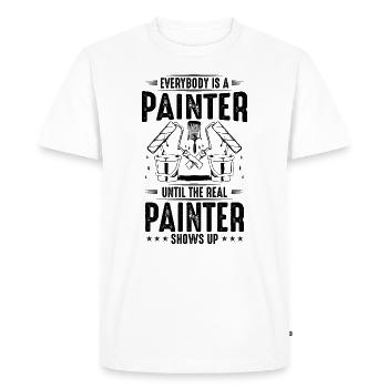Painter and Varnisher Painter Painter Painter Painting - Men's Premium Organic T-Shirt - white - Front - Nico (187cm)