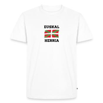 t-shirt euskal herria pays basque cadeau noel - T-shirt Premium bio Homme - blanc - Devant - Nico (187cm)