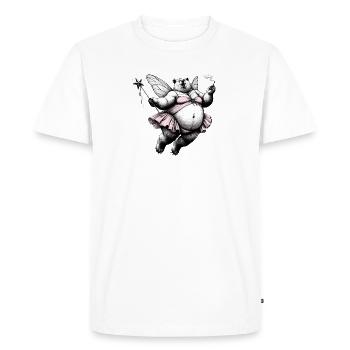 La fée ours - T-shirt Premium bio Homme - blanc - Devant - Nico (187cm)
