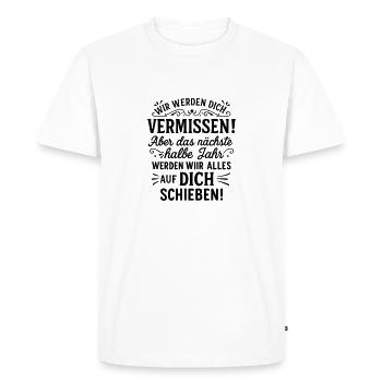 As a farewell colleague and job change - Men's Premium Organic T-Shirt - white - Front - Nico (187cm)