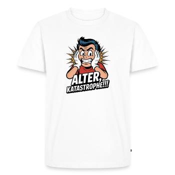 Âge, Désastre Facepalm - T-shirt Premium bio Homme - blanc - Devant - Nico (187cm)