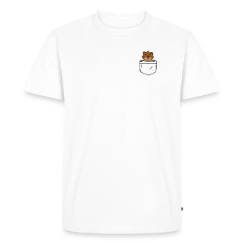 Loutres dans le sac - T-shirt Premium bio Homme - blanc - Devant - Nico (187cm)