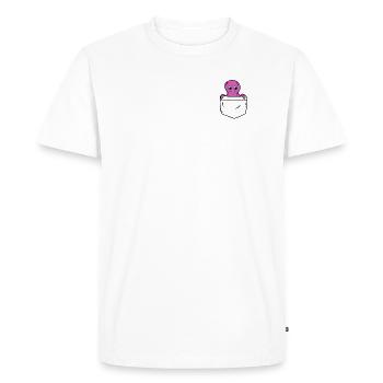 Pieuvre dans la poche - T-shirt Premium bio Homme - blanc - Devant - Nico (187cm)