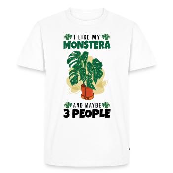 Plante d’intérieur - T-shirt Premium bio Homme - blanc - Devant - Nico (187cm)