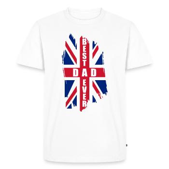 best dad ever - Men's Premium Organic T-Shirt - white - Front - Nico (187cm)