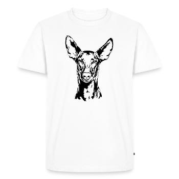PHARAONENHUND Portrait Chien Wilsigns Pharaon Hound - T-shirt Premium bio Homme - blanc - Devant - Nico (187cm)