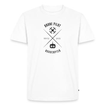 Drone Pilot - Quadcopter - Since 2022 - Men's Premium Organic T-Shirt - white - Front - Nico (187cm)