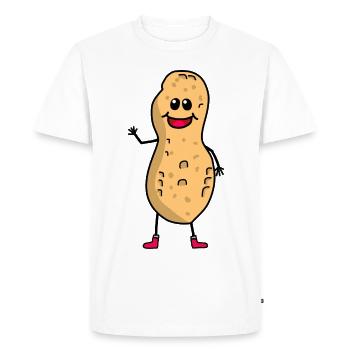 Hello Greeting Peanut Peanuts Kids Child Nut Baby - Men's Premium Organic T-Shirt - white - Front - Nico (187cm)