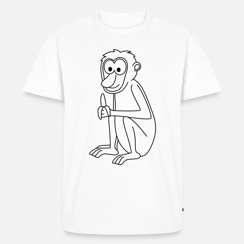 Affe comic Tier - Männer Premium Bio T-Shirt - Weiß