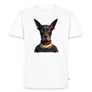 Doberman Dog - Doberman - T-shirt Premium bio Homme - blanc - Devant - Nico (187cm)