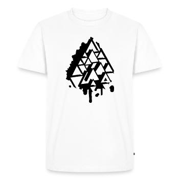 abstract Graffiti Triangle - Men's Premium Organic T-Shirt - white - Front - Nico (187cm)