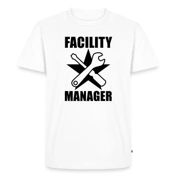 Facility Manager - T-shirt Premium bio Homme - blanc - Devant - Nico (187cm)