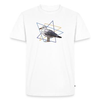 gull - Men's Premium Organic T-Shirt - white - Front - Nico (187cm)