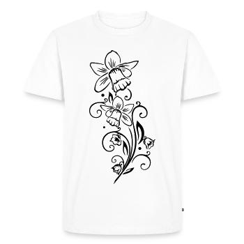 Cloches de Pâques Jonquilles Printemps - T-shirt Premium bio Homme - blanc - Devant - Nico (187cm)