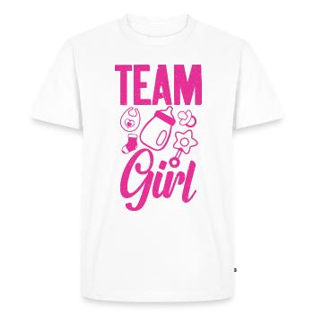 Team Girl Baby Sex Reveal - T-shirt Premium bio Homme - blanc - Devant - Nico (187cm)
