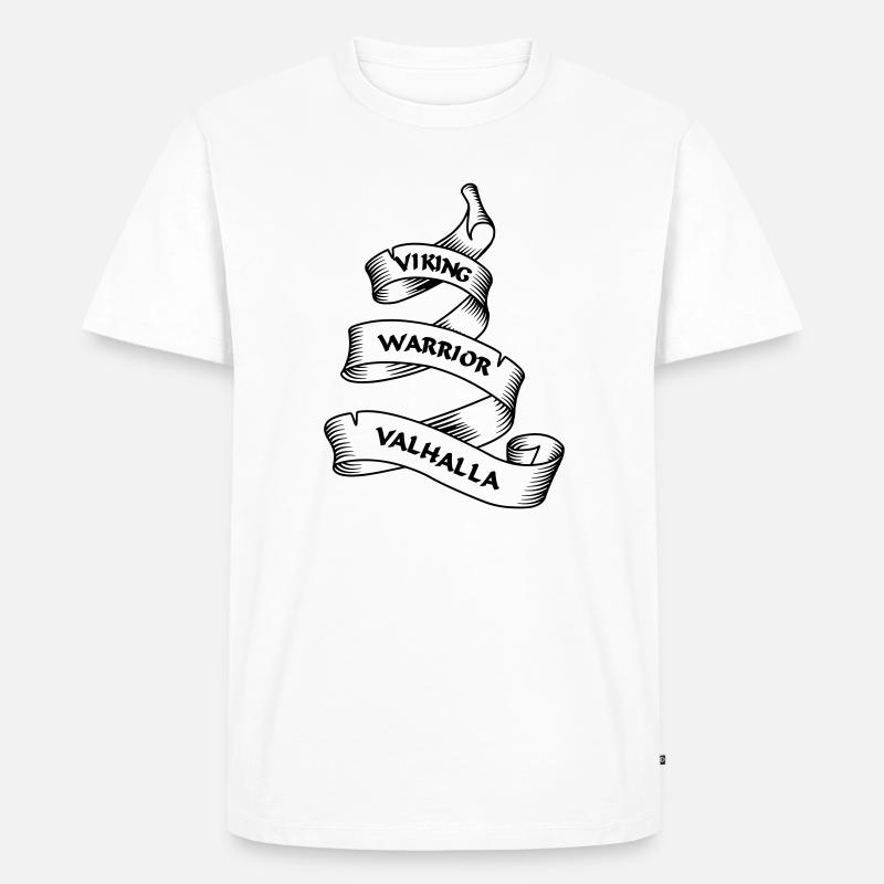 Wikinger Wimpel oder Banner transparent - Männer Premium Bio T-Shirt - Weiß